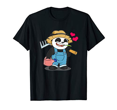 Cute Panda Farm Gardening Garden Farmer Pandas Gardener T-Shirt Cute Panda Farm Gardening Garden Farmer Pandas Gardener T-Shirt