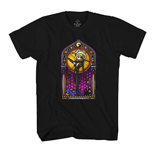 Disney Nightmare Before Christmas Jack Stained Glass T-Shirt  Extra Large NBX Black