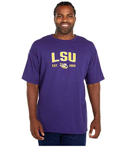 Champion College LSU Tigers Jersey Tee Champion Purple 2 XL Champion College LSU Tigers Jersey Tee Champion Purple 2 XL