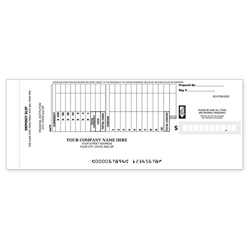 CheckSimple 10-Line Booked Custom Deposit Slips - No Duplicates  150 Slips