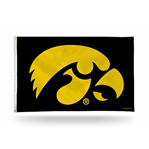 NCAA Rico Industries 3-Foot by 5-Foot Single Sided Banner Flag with Grommets Iowa Hawkeyes
