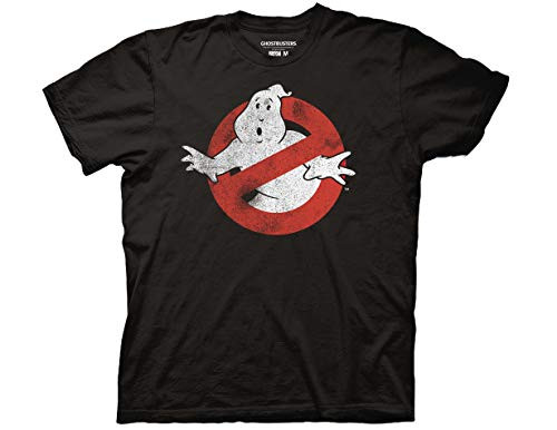 Ripple Junction Ghostbusters Distressed No Ghost No Type Adult T-Shirt XL Black