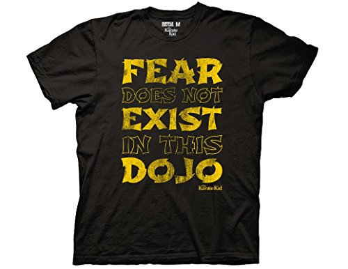 Ripple Junction Karate Kid Fear Does Not Exist in This Dojo Adult T-Shirt Large Black