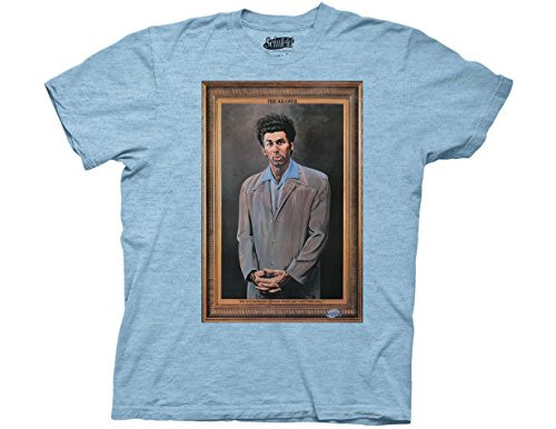 Ripple Junction Seinfeld The Kramer Adult T-Shirt XL Heather Light Blue