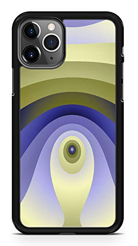 iPhone 11 Pro Max Case Fits iPhone 11 Pro Max Fractal Background Eye Fantasy Digital Waves Care Free 20077 Black Rubber by TYD Designs
