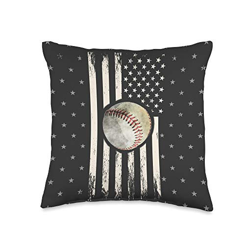 Greens Dream America USA Lovers Gift-4th of July Baseball Throw Pillow 16x16 Multicolor