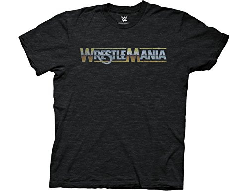 Ripple Junction WWE Vintage Wrestlemania Logo Adult T-Shirt XL Charcoal Heather