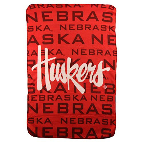 NCAA Collegiate Team Logo Fleece Throw Blanket 40 inch x 60 inch Nebraska Cornhuskers NCAA Collegiate Team Logo Fleece Throw Blanket 40 inch x 60 inch Nebraska Cornhuskers