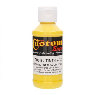 Custom Coat 3 Ounce  Safety Yellow Color  Urethane Tint Concentrate for Tinting Truck Bed Liner Coatings - Proportioned for Use in Most Tintable Bedliner and Epoxy Resins