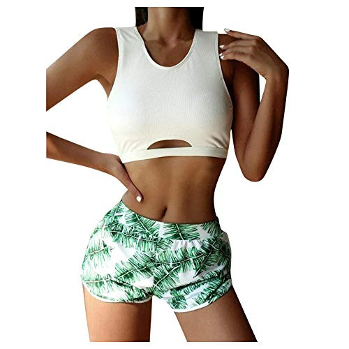 Swimsuits for Women Tummy Control Two Piece Swimsuits for Women Two Piece Bathing Suits Ruffled Flounce Top with High Waisted Bottom Bikini Set