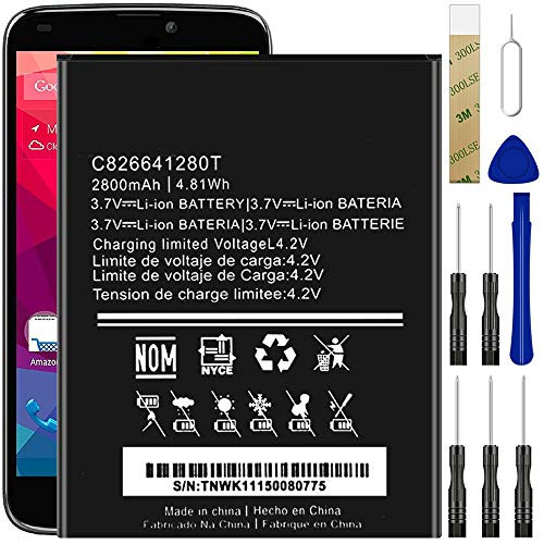 for BLU Studio G Plus  plus  S510Q BStudio G Plus S510Grand MAX G110Q Replacement Batteryfor C826641280T Battery with Adhesive Tape Tool Repair Kit