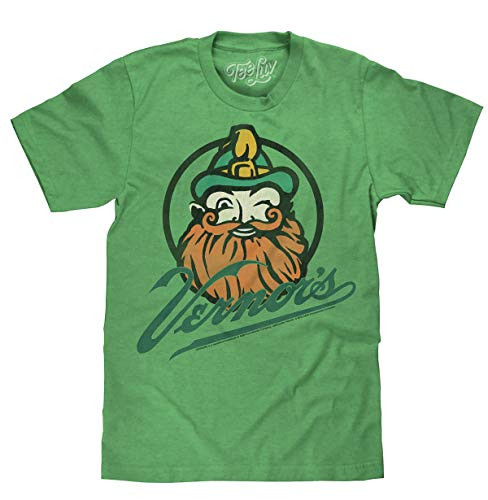 Tee Luv Vernors Gnome T-Shirt - Vernors Ginger Ale Soda Shirt  Kelly Heather   S