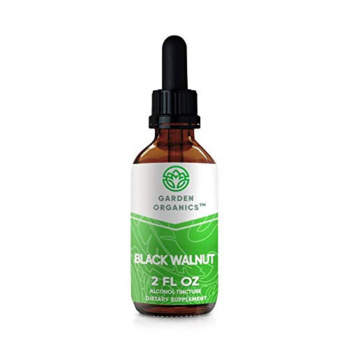 Garden Organics - Black Walnut Alcohol Extract Organic Black Walnut  Juglans Nigra  Dried Hull  2 Fl Oz