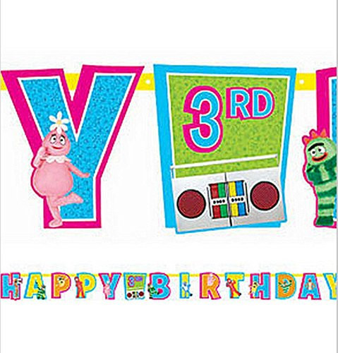 Yo GABBA GABBA Add Any Age 10 ft Birthday Banner Party Supplies Decorations