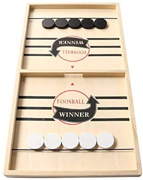 Foosball Winner Games Fast Sling Puck Game Paced Wooden Table Hockey Winner Games Interactive Chess Toys for Adult Children Desktop Battle Board Game