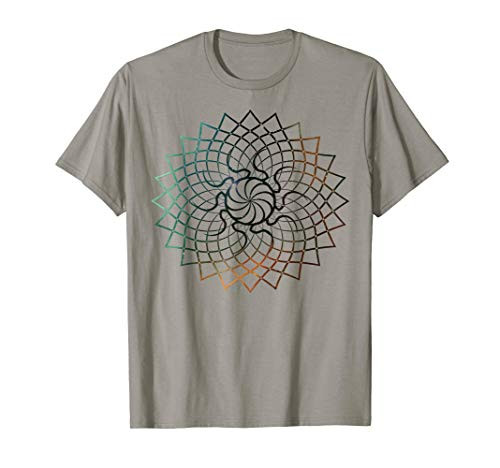 Mandala Geometry Sacred Fractal Art Yoga Good Vibe T-Shirt