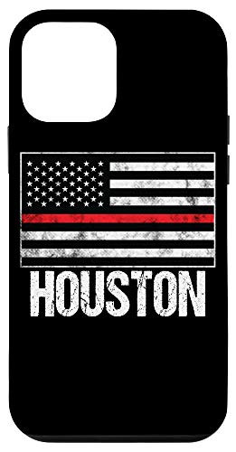 iPhone 12 mini Thin Red Line American Flag Houston Firefighter Support Case