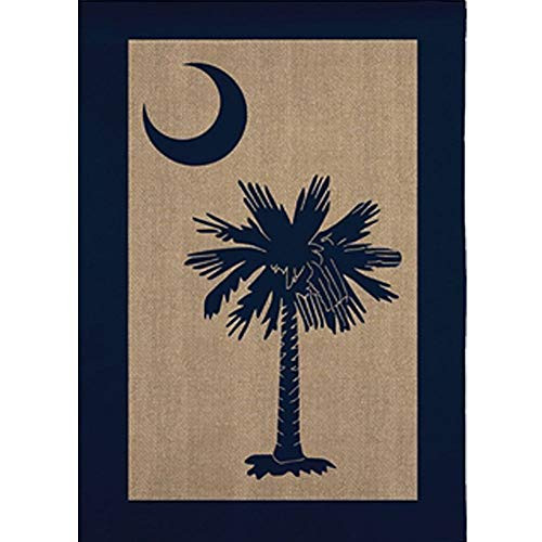South Carolina Palmetto Garden Burlap Flag - 13 x 1 x 18 Inches