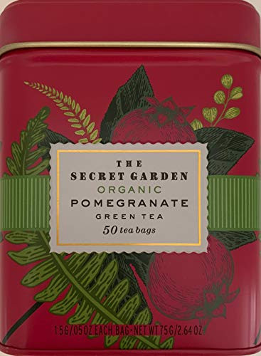 The Secret Garden Organic Pomegranate Green Tea 50 tea bags