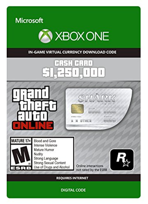 Grand Theft Auto V  Great White Shark Cash Card - Xbox One  Digital Code