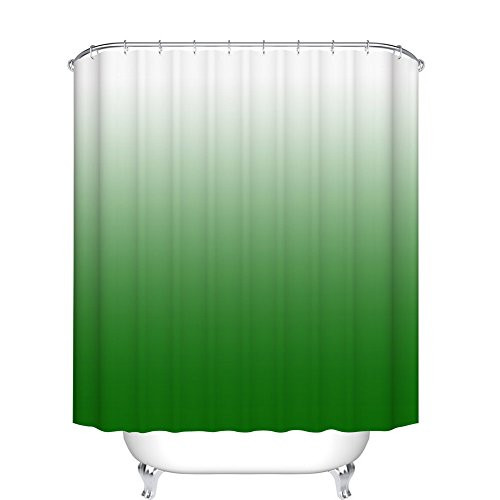 Fangkun Bathroom Shower Curtain Set Home Decorations Ombre Colorful Design Green White - Polyester Fabric Waterproof Mildew Bath Curtains - 12pcs Hooks (YL116#, 72 x 72 inches) Fangkun Bathroom Shower Curtain Set Home Decorations Ombre Colorful Design Green White - Polyester Fabric Waterproof Mildew Bath Curtains - 12pcs Hooks (YL116#, 72 x 72 inches)
