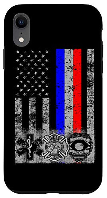 iPhone XR Fireman Police EMT   First Responder Flag Case