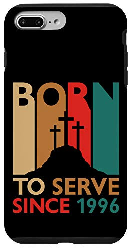 iPhone 7 Plus 8 Plus Christian 25th Birthday Gift 25 Year Old Born To Serve 1996 Case