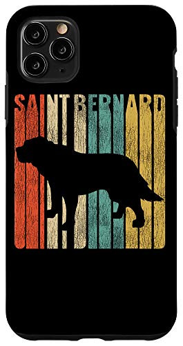 iPhone 11 Pro Max St. Bernard Retro 1970s Dog Saint Bernard Distressed Case