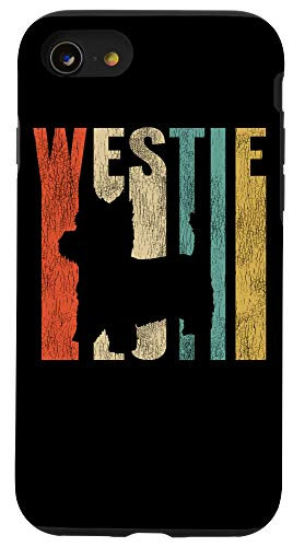 iPhone SE  2020    7   8 West Highland White Terrier Retro 1970s Dog Westie Cracked Case