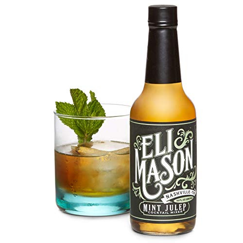 Eli Mason Mint Julep Cocktail Mixer - All-natural Mint Cocktail Syrup - Uses Real Cane Sugar Fresh Mint  and  Proprietary Blend Of Cocktail Bitters - Made In USA Small Batch Cocktail Mixes - 10 Ounces