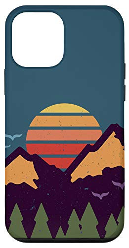 iPhone 12 mini Hiking Retro Sunset Mountain Hiker Case