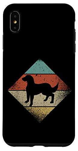 iPhone XS Max Flat-Coated Retriever Vintage Retro 1970s Dog Breed Case