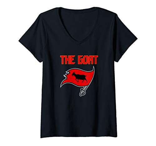 Womens Tampa Bay Football   The Greatest Of All Time V-Neck T-Shirt
