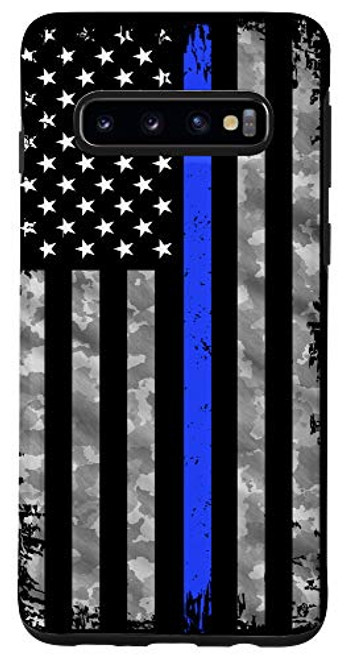 Galaxy S10 Officer Thin Blue Line Camouflage American Flag Police GIft Case Galaxy S10 Officer Thin Blue Line Camouflage American Flag Police GIft Case
