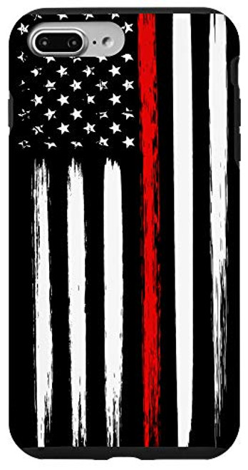 iPhone 7 Plus 8 Plus Firefighter Phone Case Thin Red Line American Flag Fireman Case iPhone 7 Plus 8 Plus Firefighter Phone Case Thin Red Line American Flag Fireman Case