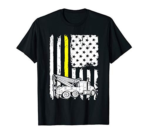 Thin Yellow Line Wreckers Tow Truck Driver T-Shirt