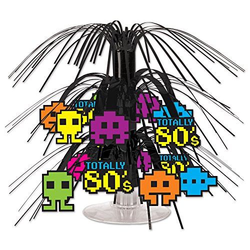Beistle 80's Mini Cascade Centerpiece, 7 1/2-Inch, Multicolor