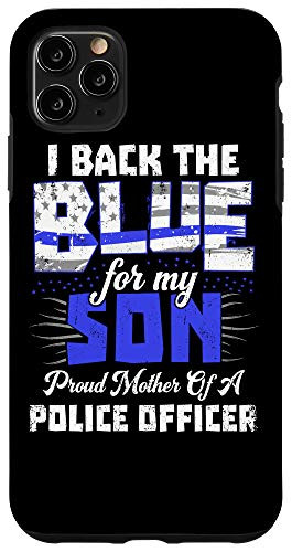 iPhone 11 Pro Max I back The Blue for My Son designs Women Thin Line Mom Gift Case