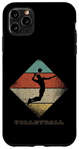 iPhone 11 Pro Max Retro Volleyball Player 1960s 1970s Style Volleyball Case