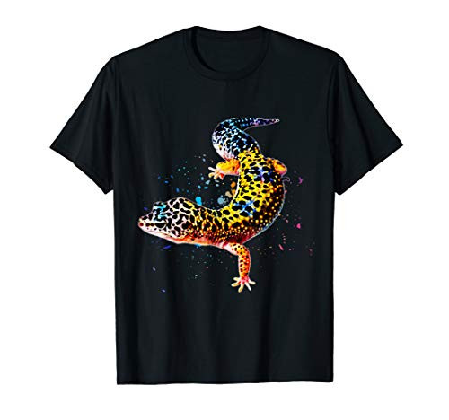 Leopard Gecko Watercolor Reptile Keeper Gecko Fan T Shirt T-Shirt