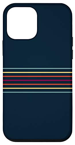 iPhone 12 mini Colorful Minimal Thin Line Art 70s Style Retro Stripes Case