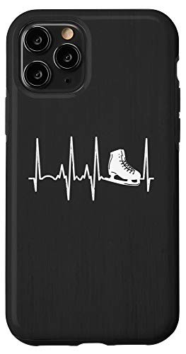 iPhone 11 Pro Ice Skater Figure Skating Gift Heartbeat Line Figure Skate Case