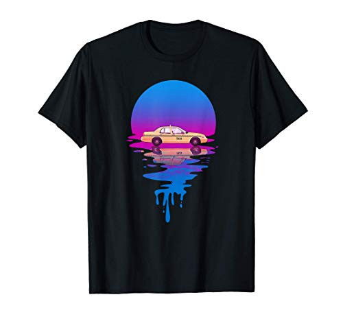 Vintage Retro Sunset Taxi Driver T-Shirt