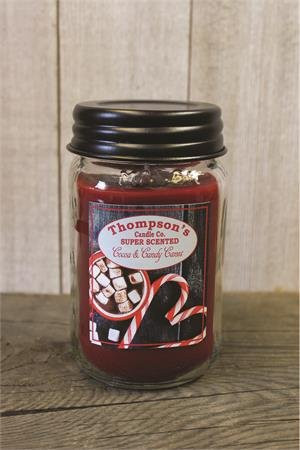 Thompson Candles Co. Cocoa & Candy Canes Mason Jar Candles