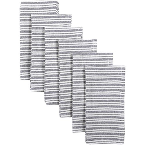 VHC Brands Americana Farmhouse Tabletop & Kitchen-Classic Stripe Napkin Set of 6, One Size, Blue VHC Brands Americana Farmhouse Tabletop & Kitchen-Classic Stripe Napkin Set of 6, One Size, Blue