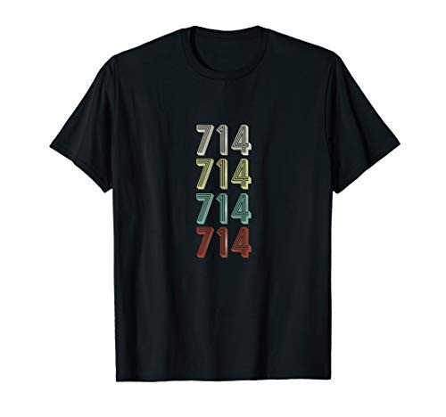 Retro Classic Area Code 714 Garden Grove California CA State T-Shirt