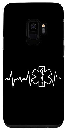 Galaxy S9 EMS EMT Gifts First Responder Ambulance Healthcare Heartbeat Case
