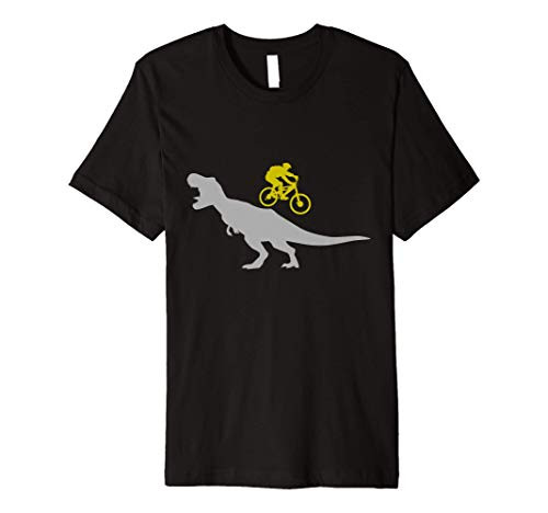Mountain Bike with T-Rex Dinosaur for MTB Offroad Driver Premium T-Shirt