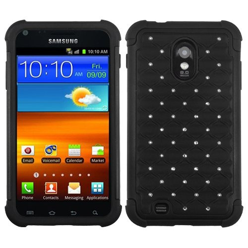 MyBat ASMYNA Samsung D710 Epic 4G Touch/Galaxy S II 4G/R760 Luxurious Lattice Dazzling TotalDefense Protector Cover - Retail Packaging - Black MyBat ASMYNA Samsung D710 Epic 4G Touch/Galaxy S II 4G/R760 Luxurious Lattice Dazzling TotalDefense Protector Cover - Retail Packaging - Black