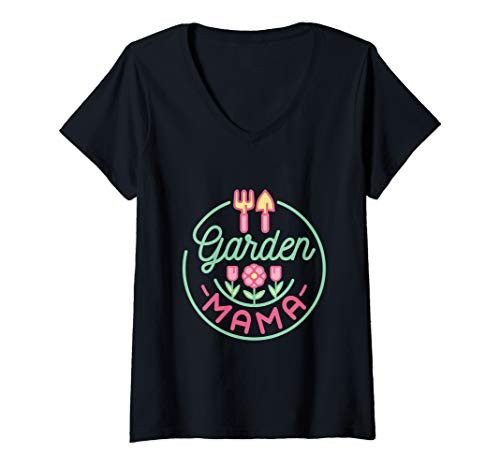 Womens Garden Mama Plant Mom Lover Gardening Lady Gardener Gifts V-Neck T-Shirt Womens Garden Mama Plant Mom Lover Gardening Lady Gardener Gifts V-Neck T-Shirt